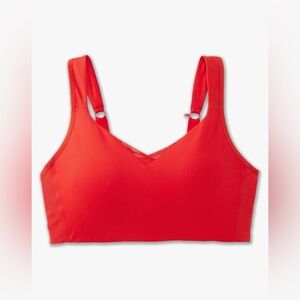 NWT Brooks Women’s Red Orange Drive Convertible Run Sports Bra Size 38DD